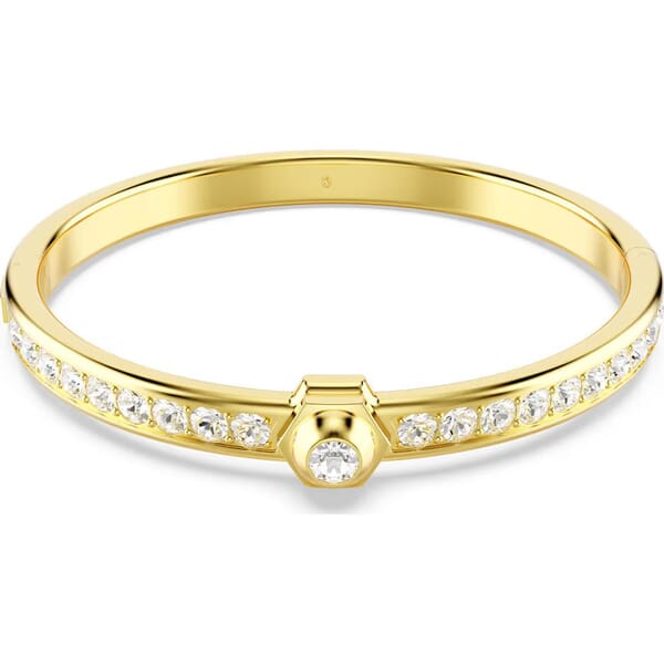 Swarovski armbånd Numina bangle, Round cut, White, Gold-tone plated - 5688493